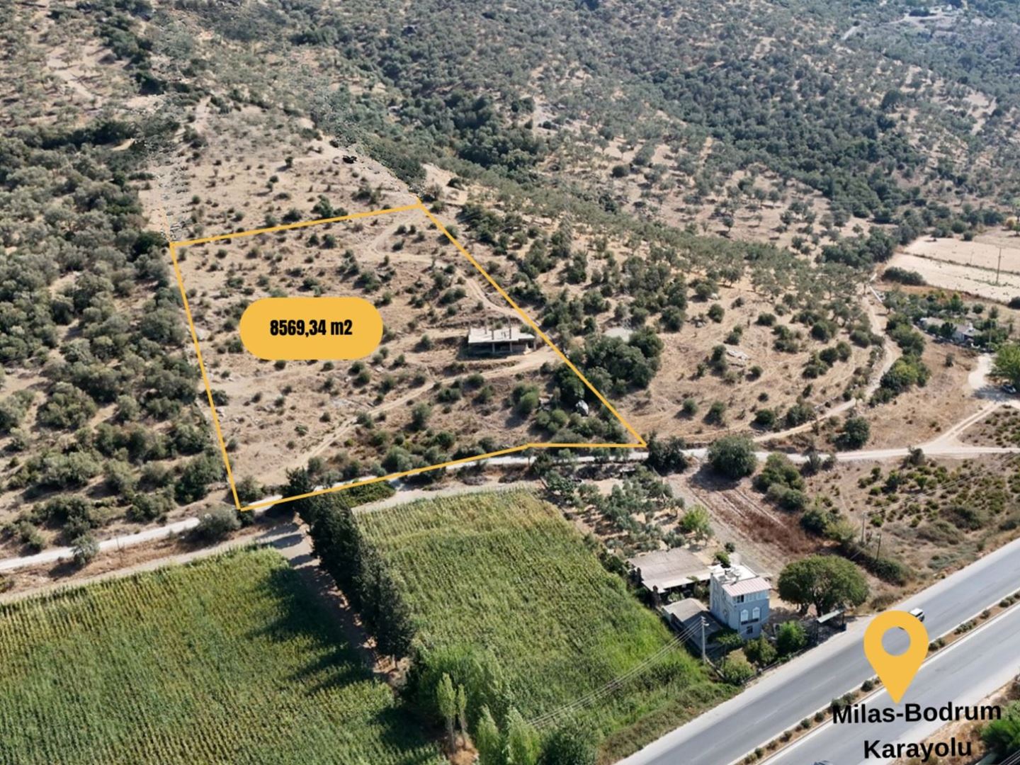 Bodrum-Milas Karayolu Üzerinde Satılık Arsa!