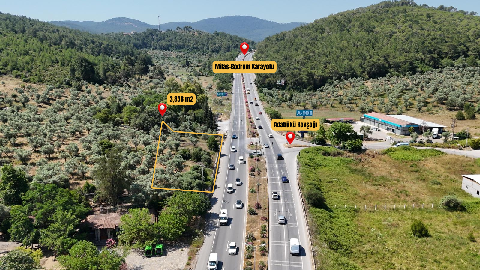 Meşelik'te Anayola 87 Metre Cepheli Satılık Arazi !